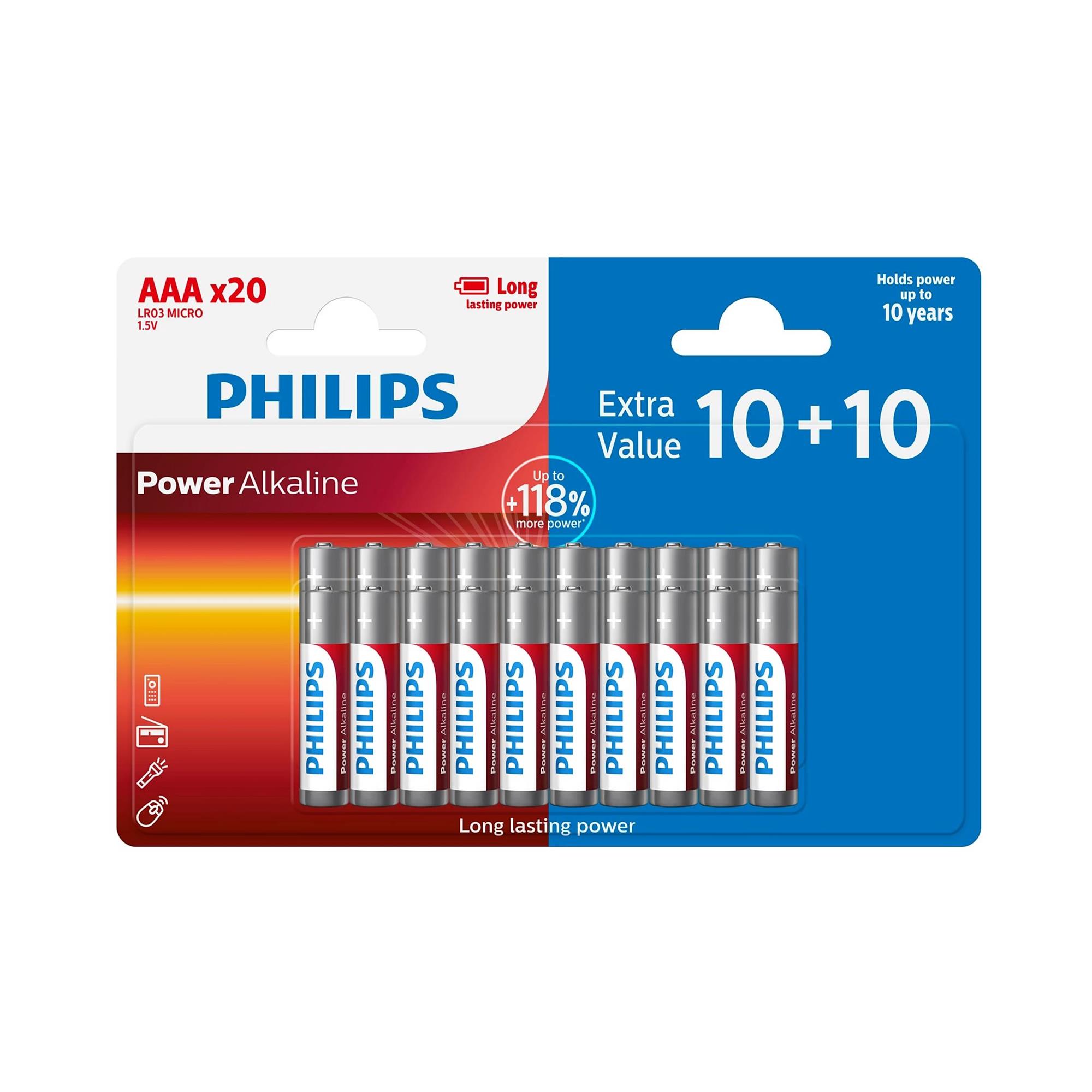 Baterie Philips LR03P20BP/10 Power Alkalické AAA 10+10 ks