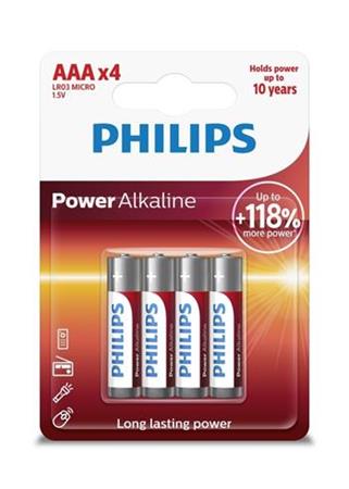 Baterie Philips LR03P4B/10 Power Alkaline AAA 4ks