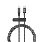Kabel nabíjecí Philips DLC5060C/00, USB-C na USB-C, černý, 2m