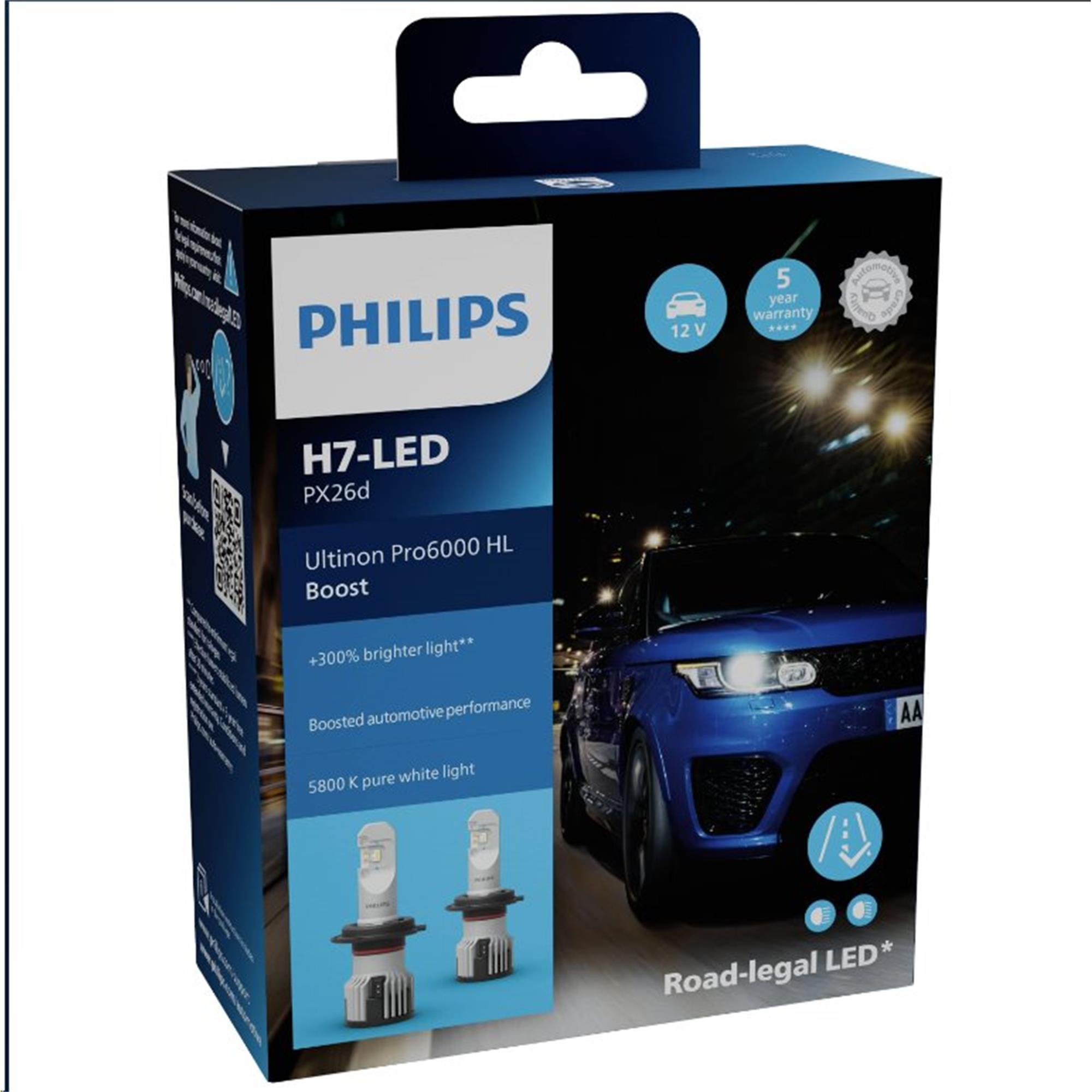 PHILIPS LED H7 Ultinon Pro6000 HL Boost 2ks