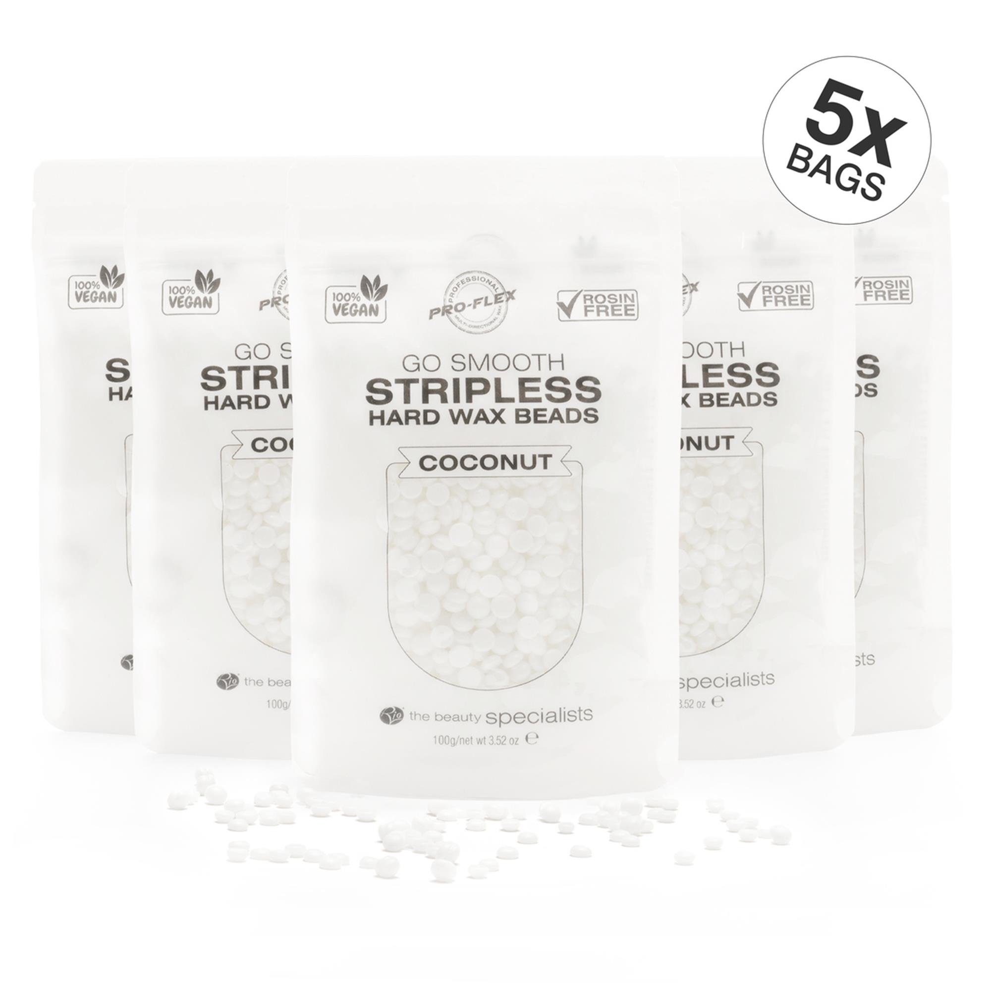 RIO Stripless hard wax beads 5x100g, COCONUT